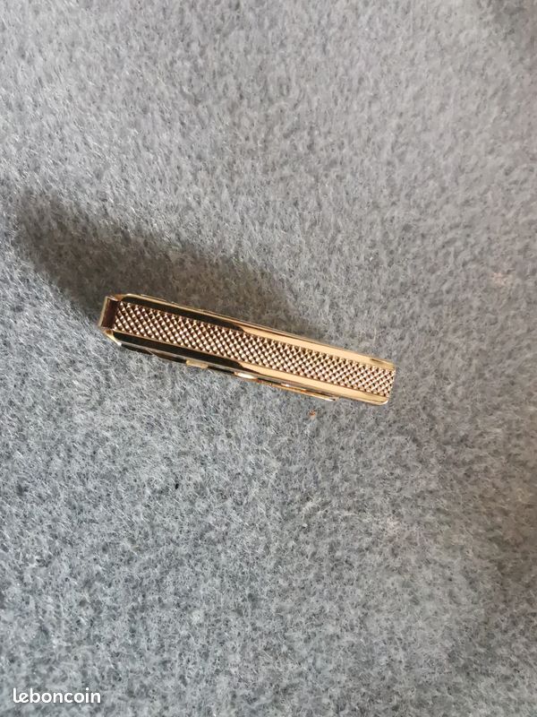 Pince à Cravate Vintage Anson - Ton Or émaillé, Style Rétro élégant