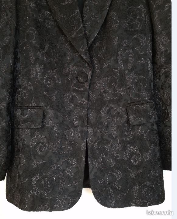 Veste longue noire habillée "Naf Naf" T36 (image 3)