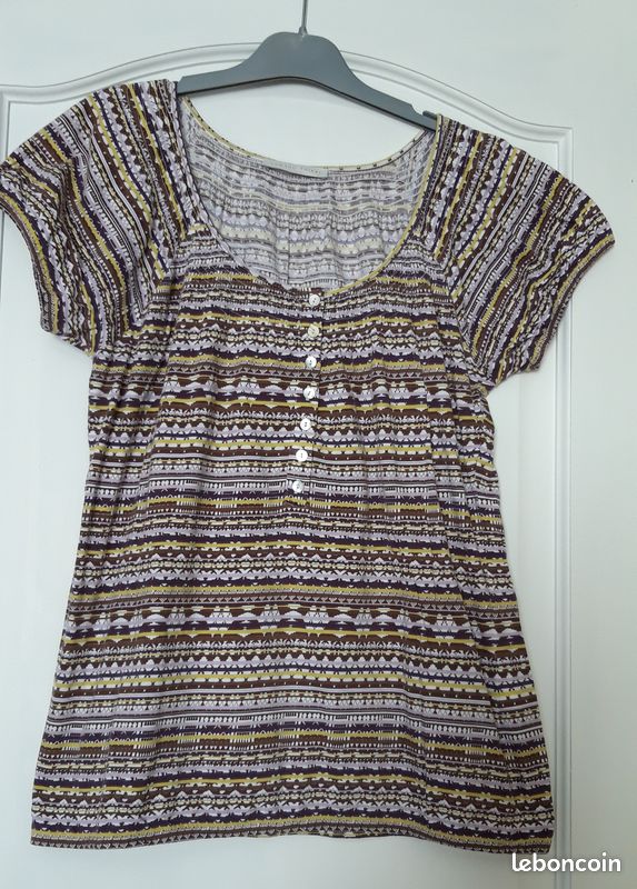 Tee-Shirts imprimés (multicolore et gris/noir) Femme T3 (42