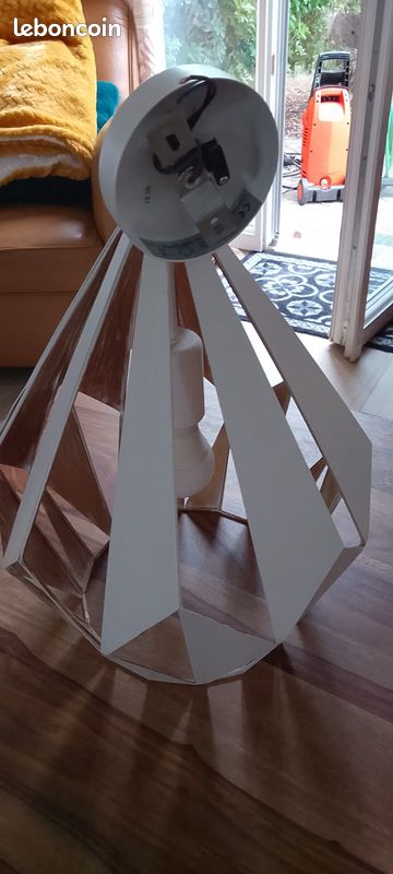 Suspension métal blanc et doré (image 1)
