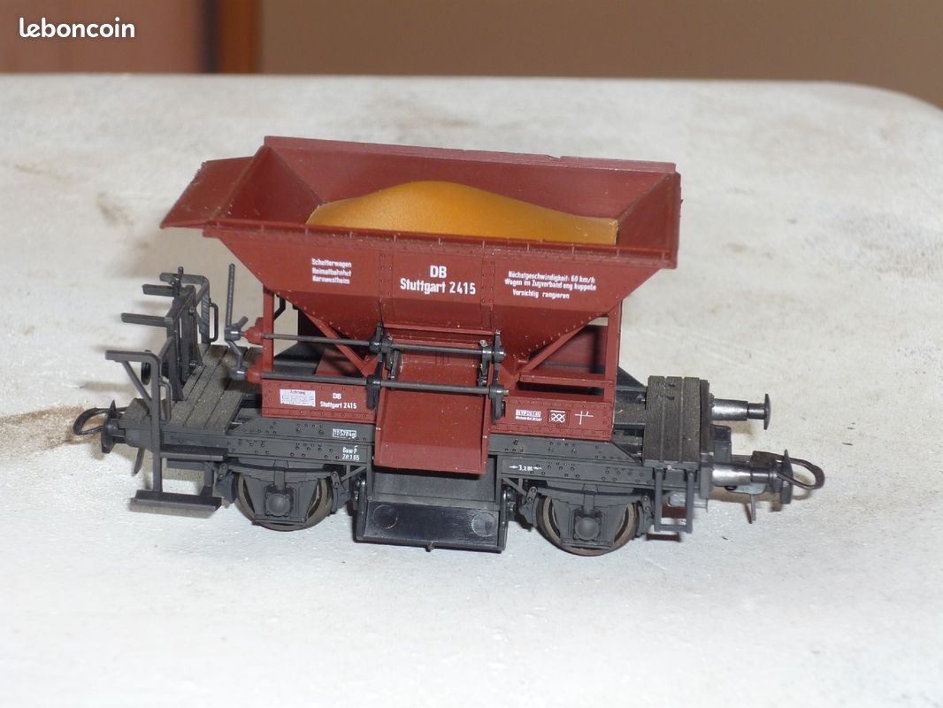 Wagon Trémie Charbonnière Roco HO 1/87 - Époque III DB, Pré-assemblé, Très Bon état