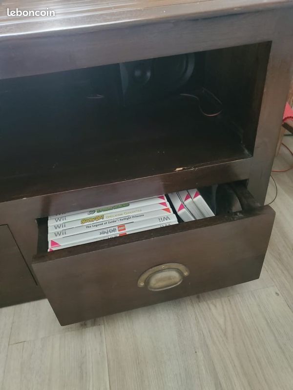 Meuble télé bois/bambou (image 3)