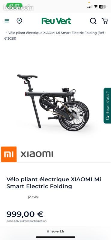 Velo xiaomi mi pliant Vélos