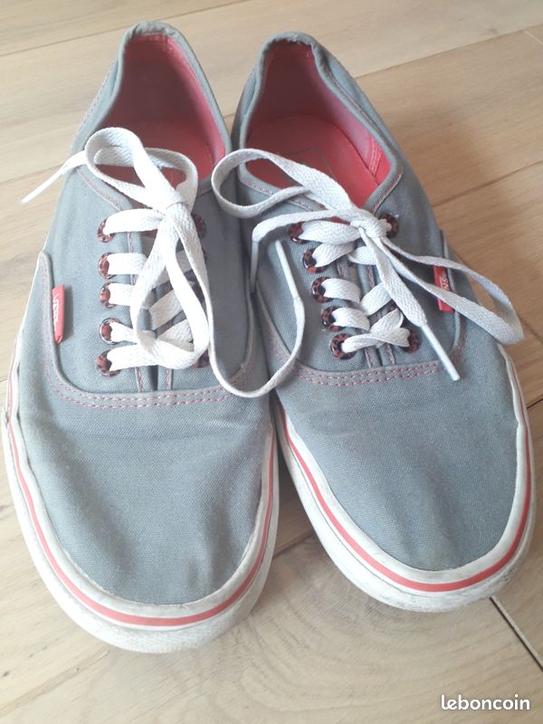 Tennis Vans bleu-gris et rose 40 (image 2)