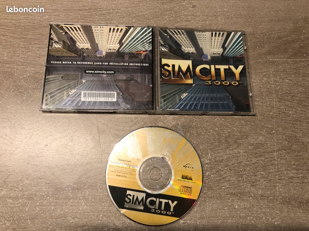 Jeu Sim City - PC Version Française - Bon état - Jeu De Stratégie Classique