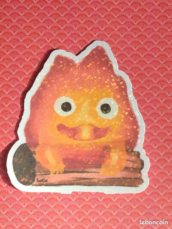 Sticker Calcifer Le Château Ambulant fait main (image 2)