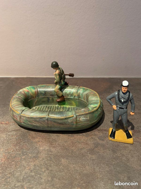 Soldats Starlux Commando - Série Luxe Spéciale - 1/32 (60mm) - Plastique Peint Main - France