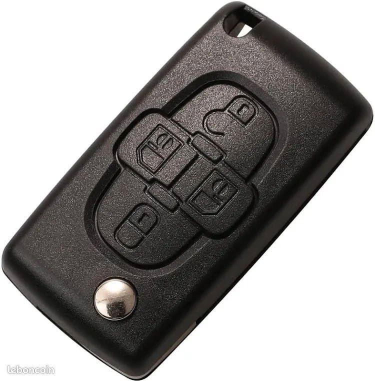 Clé pour Peugeot 807 1007 Citroën C8 Fiat Ulysse - 4 boutons (image 2)