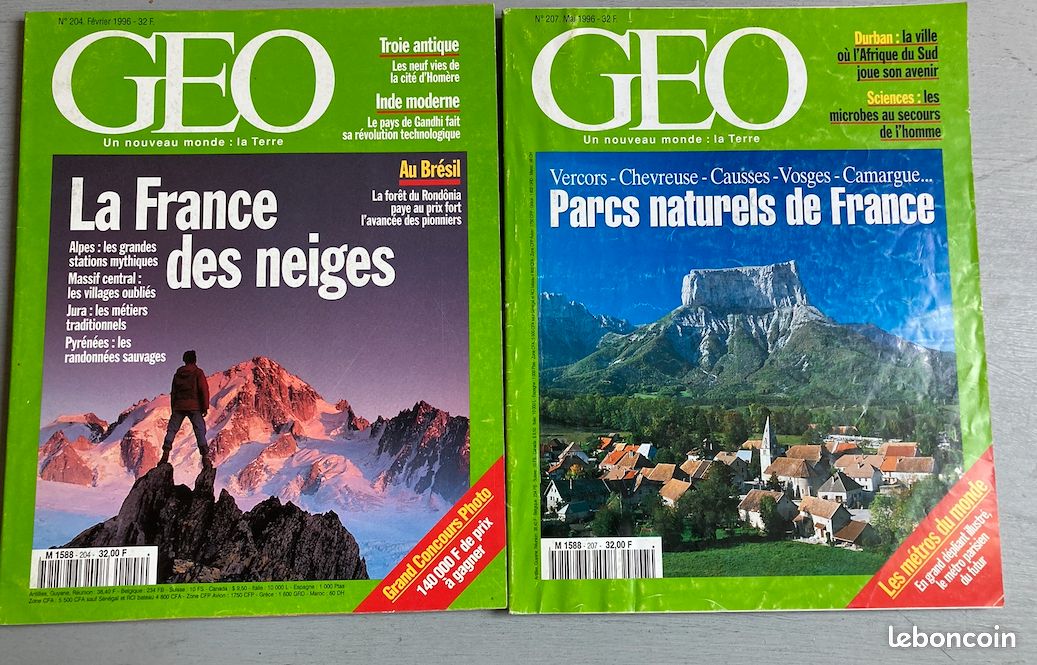 VOYAGER en FRANCE : 10 revues (Géo-Détours en France) {La Loire-Savoie-la France des neiges-Parcs naturels-la Provence-la Normandie / la Gironde-Chartres-Maisons de Pays-Côte d’Opale} (image 5)