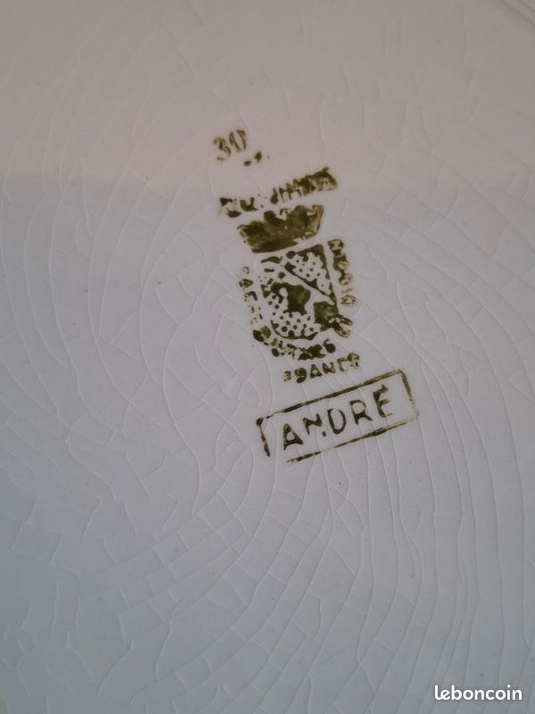 Un très joli grand plat rond creux Digoin Sarreguemines modèle ANDRÉ état neuf (image 5)