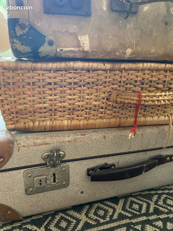 Lot de 4 valises vintage anciennes (image 3)