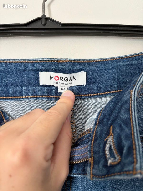 Jean MORGAN Taille 34/XS Noir - Occasion En Très Bon état, Basique Intemporel