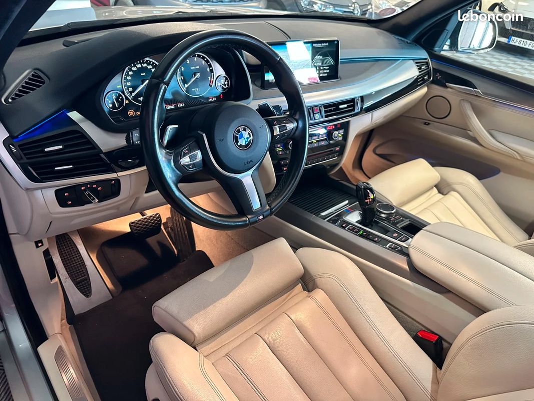 BMW X5 F15 xDrive40e 313 ch BVA8 Pack M - Caméra 360° / Apple Carplay / Toit Ouvrant (image 8)