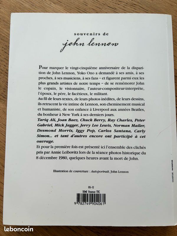Livre Souvenirs de John Lennon (image 2)