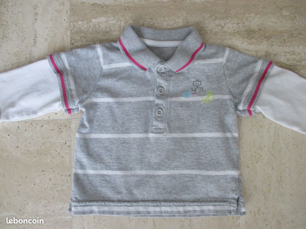 Polo en coton ML 3 mois ( Petit Pirate ) (image 1)