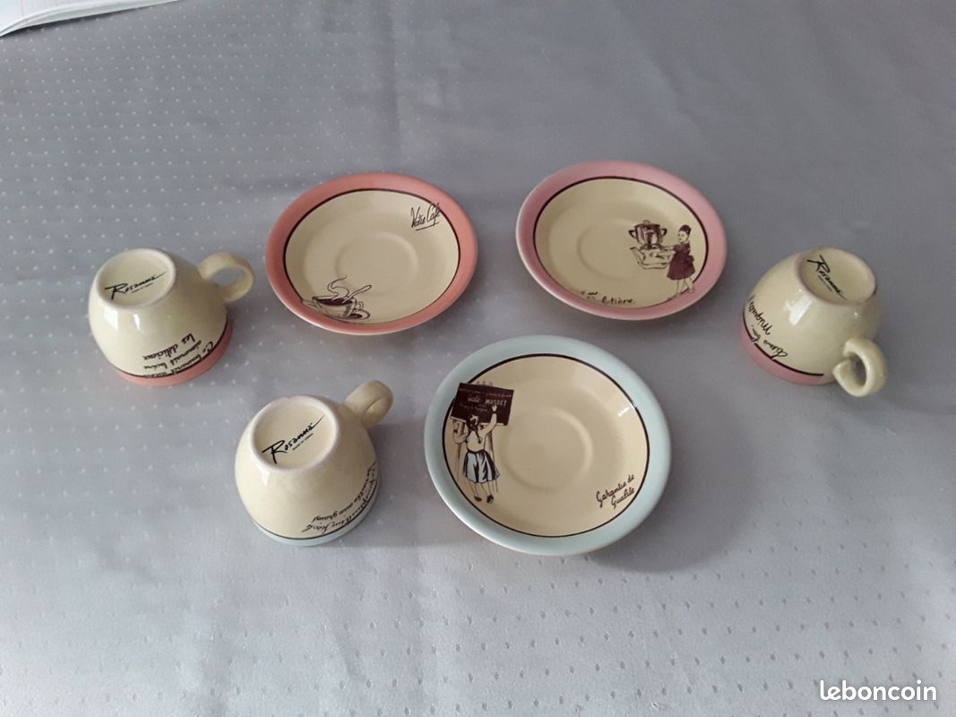 Lot De 4 Mugs Rosanna – Multicolores, Motifs Imagés – Céramique – Occasion Bon État – Va Au Lave-Vaisselle