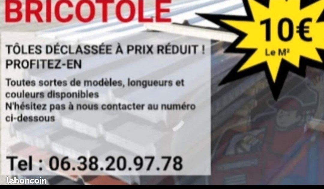 50 m2 toles gris souris bac acier neuve détails dans l'annonce (image 5)