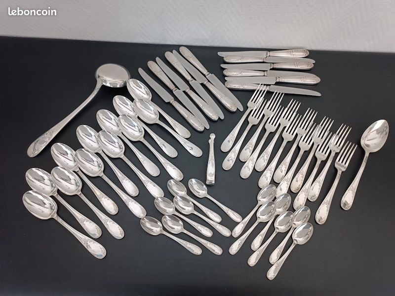 Ménagère 61 Pièces Argenté Louis XV – Couverts Plaqué Argent 1920-1949