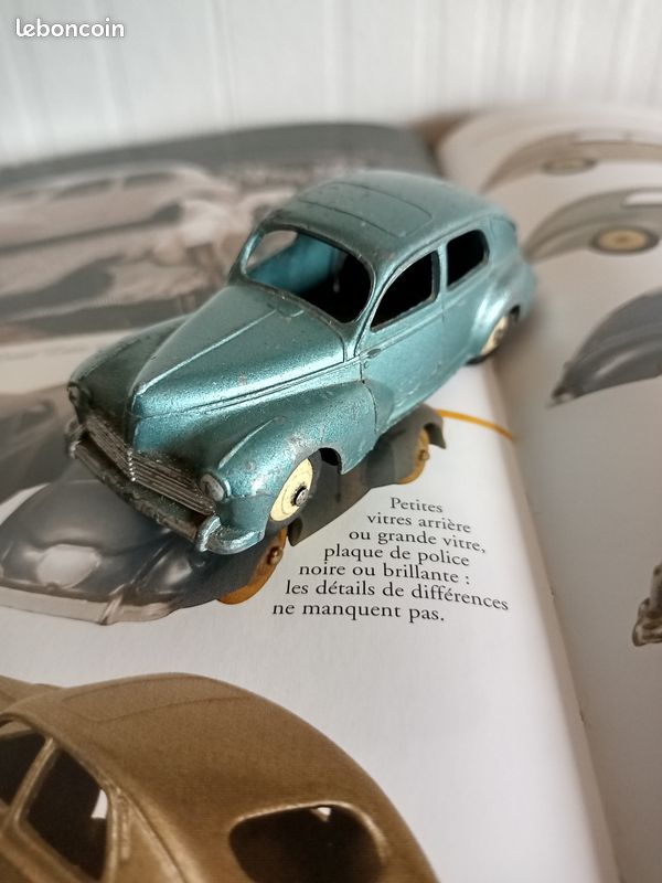 Peugeot 203 Rouge foncé Dinky Toys 24R Atlas F Neuf Boite 1948-1952 petite lunette 1/43 - Modélisme