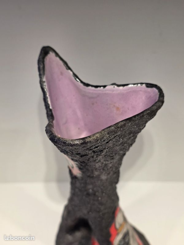 Vase fat Lava ceramique San Marin milieu 20ème siècle (image 5)