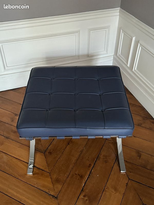 Véritable Knoll International Tabouret Barcelona par Mies van der Rohe 1 500 (image 5)
