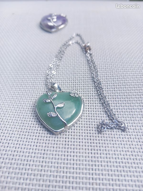 COLLIER AVENTURINE VERTE – Les Crea De Gaia