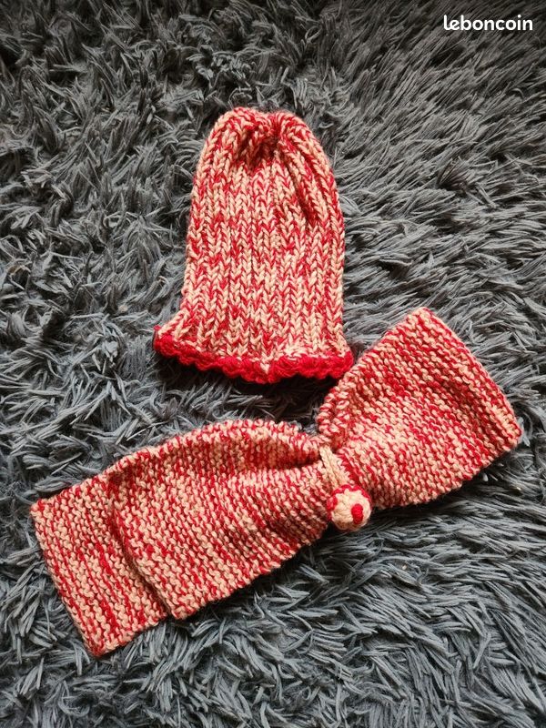 Bonnet écharpe bébé (image 1)