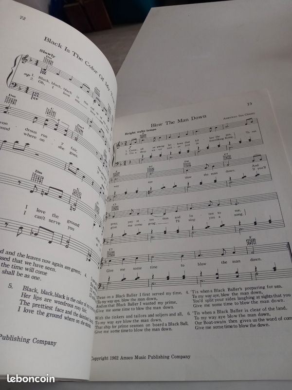 Rare Recueil Partitions Vintage "Folk Song Sing Along" (1962) - Tbe (image 12)