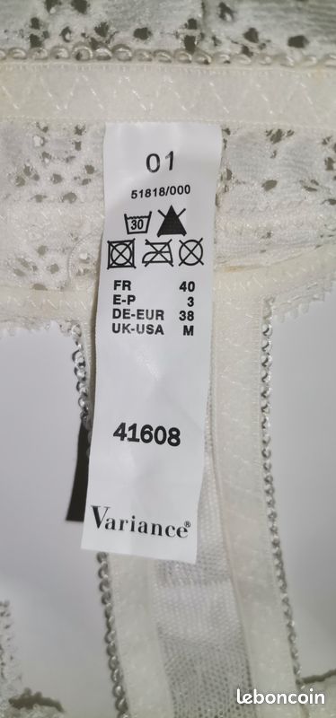 String Dentelle Noir Caprice - Taille M (FR40/42) Ou XL (FR44/46), Neuf Avec étiquettes