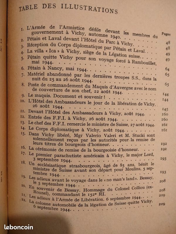 La fin du régime de Vichy . Walter Stucki . Ed. De La Baconniere (image 4)