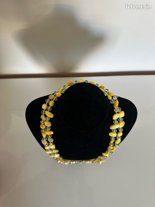 Collier Sautoir Or Jaune 18 Carats Avec Perles - Occasion, Bijou Vintage Sans Marque