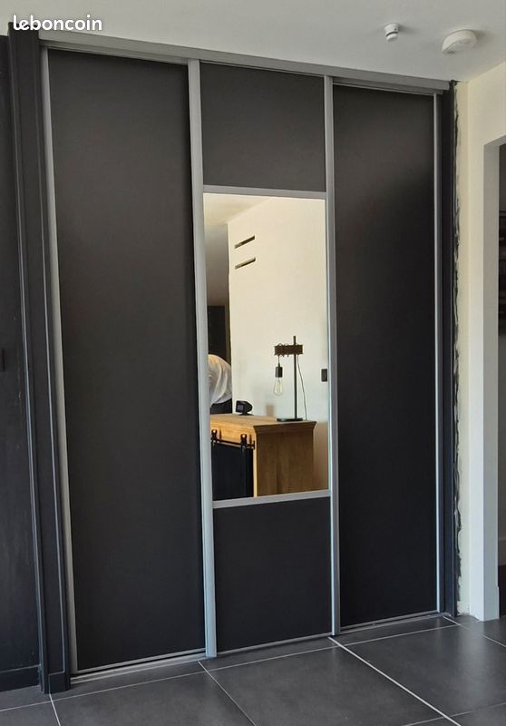 Ensemble de 3 portes coulissantes et rail Leroy Merlin (image 1)