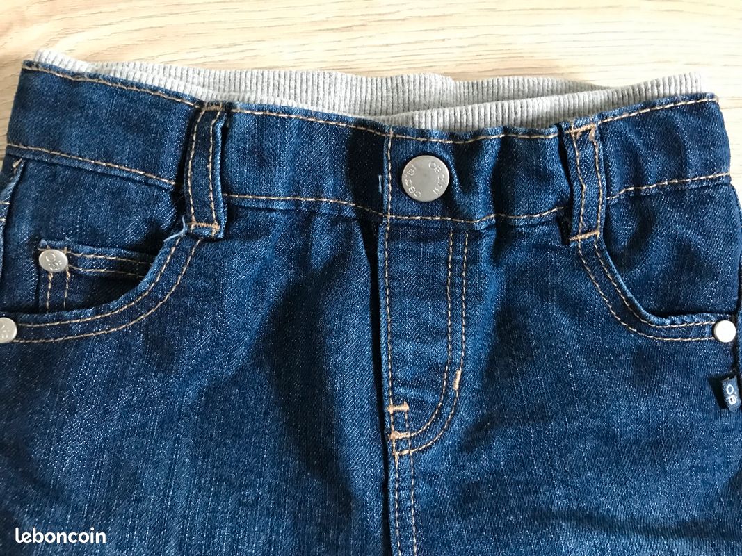 Lot 3pcs :1 jean et 1 body obaibi coton bio 12 mois (image 4)
