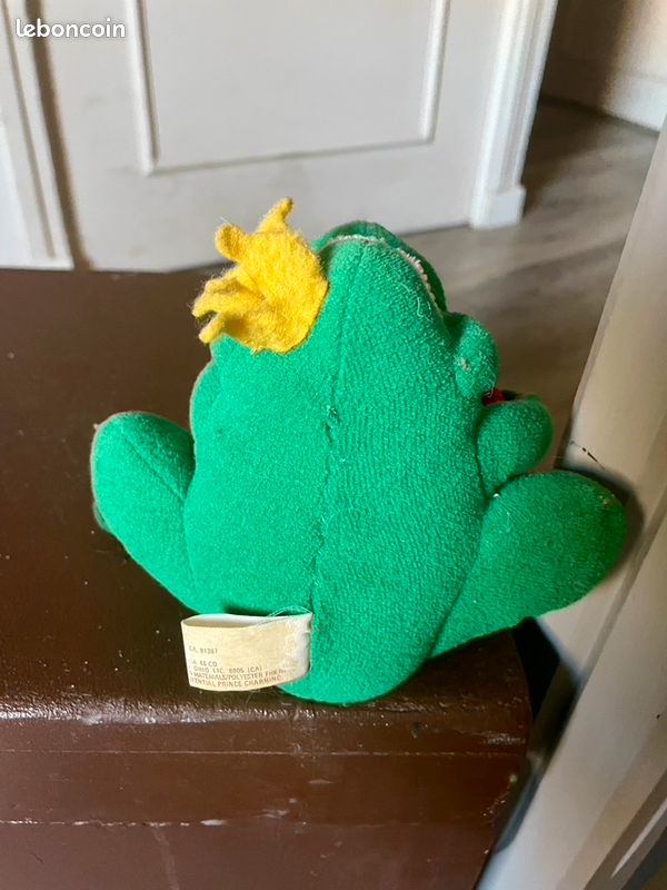 Peluche Grenouille Vintage Prince Charmant Kitsch "Kiss Me" (image 2)