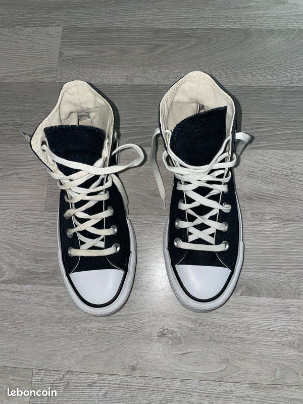 Converse All Star plateforme noir (image 1)