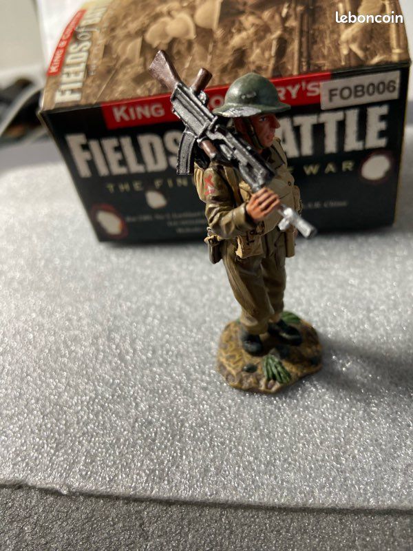 Figurine King & Country FOB 007 – Soldat Britannique Seconde Guerre, échelle 1:32, Retiré