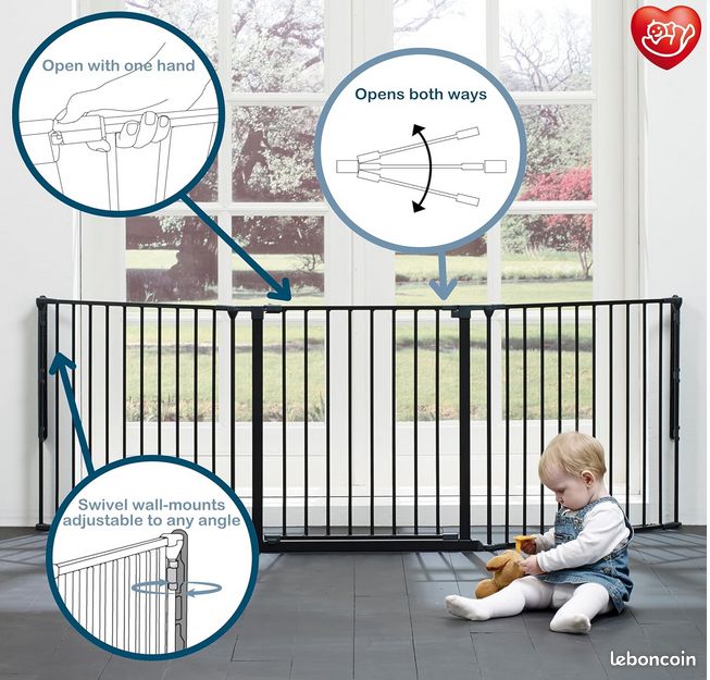 Barrière sécurité BabyDan Flex L, 90-223 cm (image 3)
