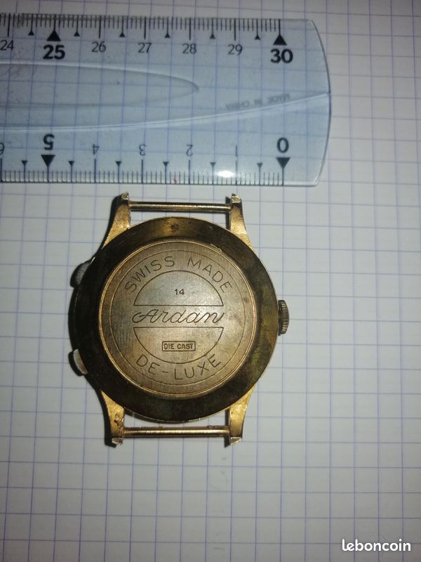 Montre Mécanique Vintage Ardan Sport Avec Télémètre, Occasion à Réparer (manque Un Bouton)