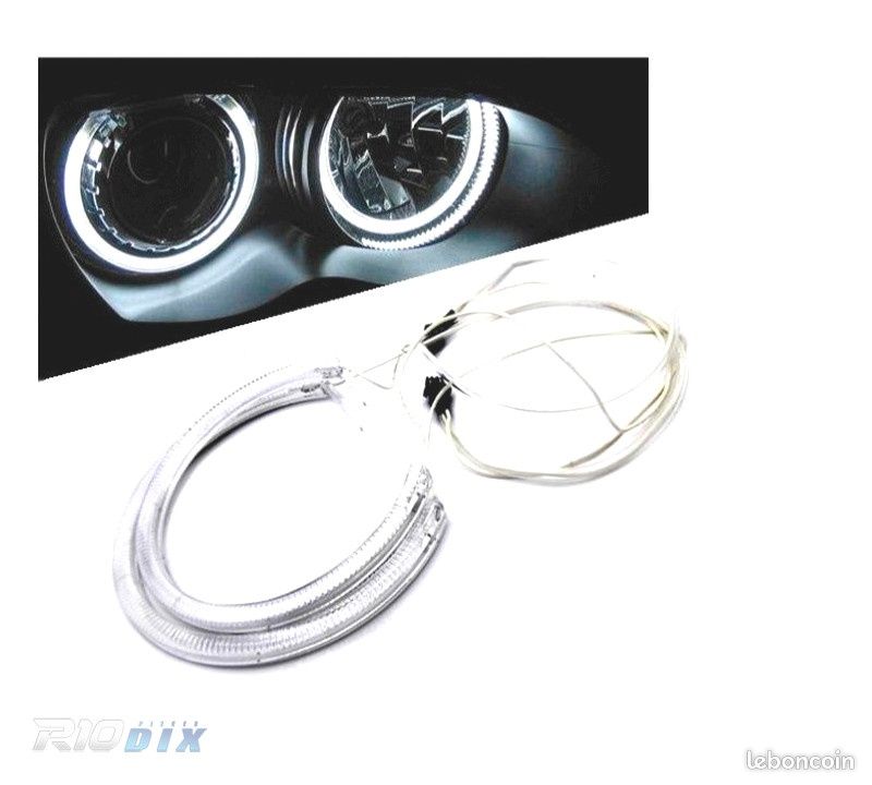 Anneaux lumineux ccfl bmw e46, e36, e39 e e38 phare xénon 98-03 4 x 131mm c6y5 (image 1)