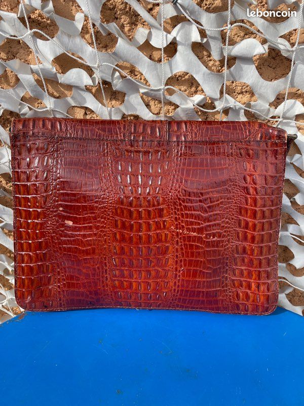 Sac à main vintage - pochette cuir (image 4)