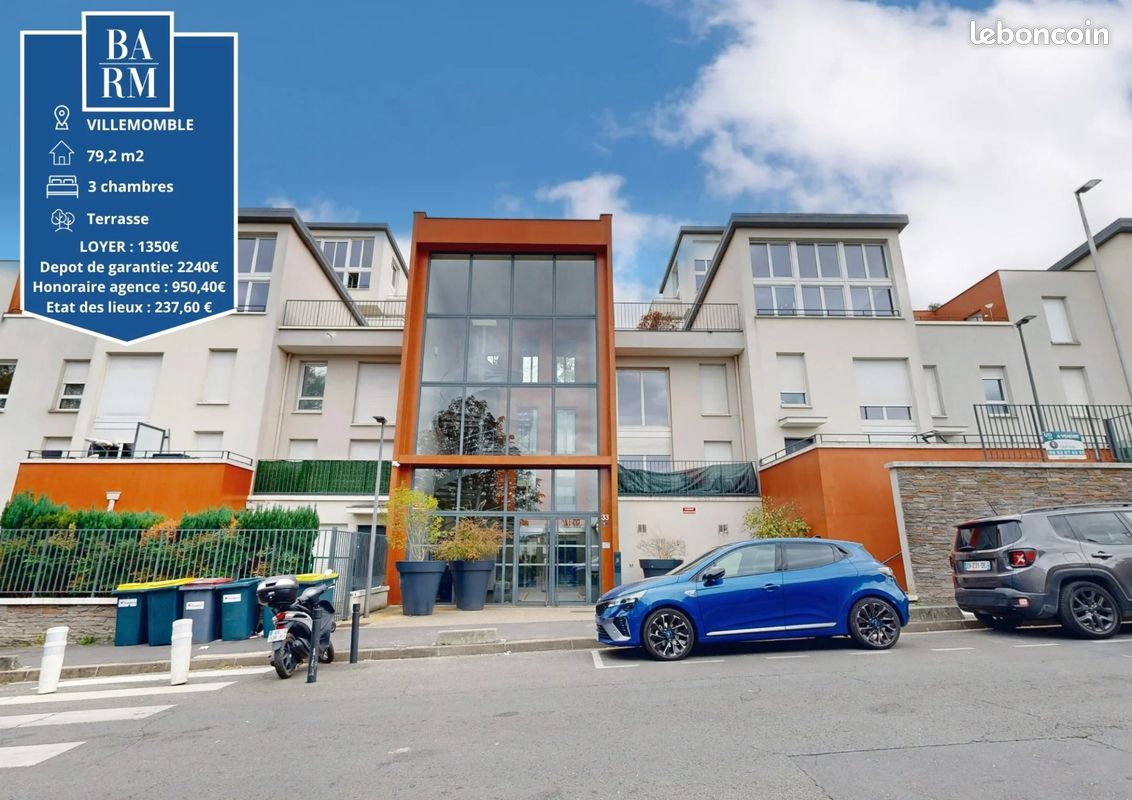 Appartement 4 pièces 79 m² · à Villemomble · 79 m² · 1 350 €/mois
