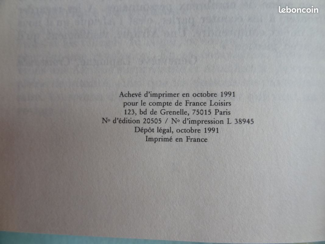 Livre de André Le gal - L'ord des sables de 1991 (image 4)