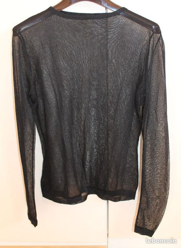 Haut Top Pull Semi transparent Infinitif Imitation Max Mara Marque de luxe (image 4)