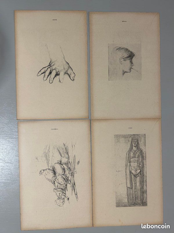 Lot de 4 lithographies anciennes (image 2)