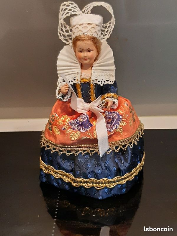 Poupée Ancienne Atelier LE MINOR PONT AVEN, 40 Cm, Avec Boîte D'origine