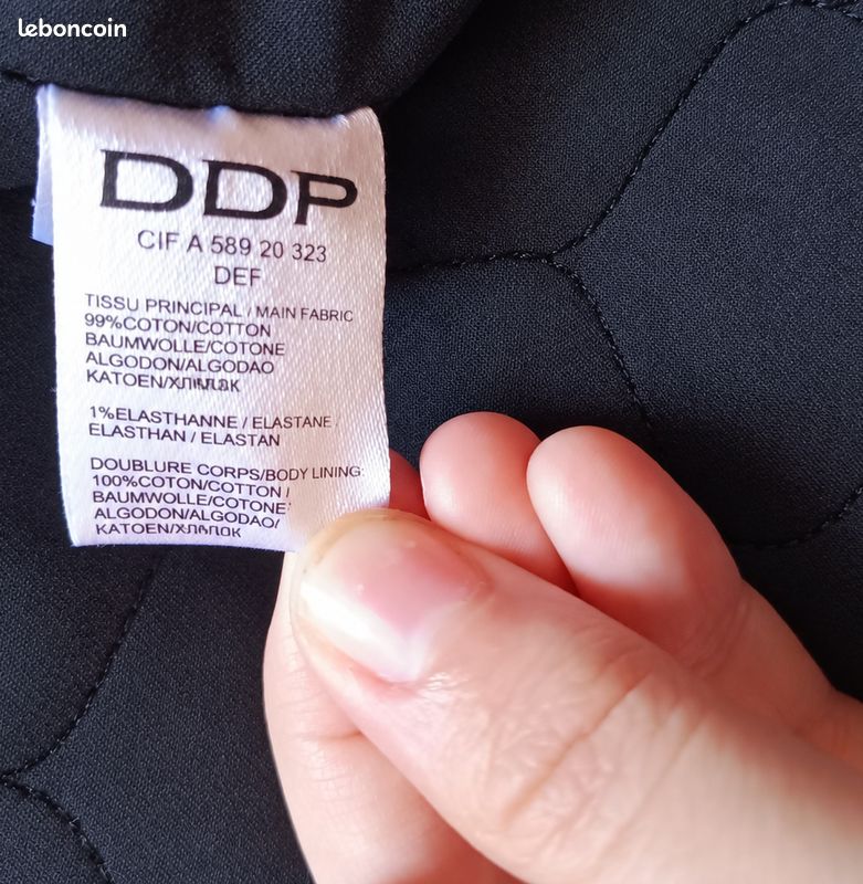Manteau Court Caban noir/bleu marine Homme Taille S – Zippé Boutons pressions Poches Intérieur matelassé – DDP – Automne / Printemps (Mi-saison) Quotidien / Ville (image 19)
