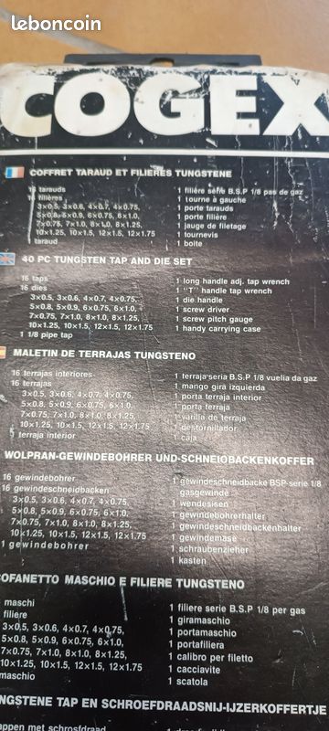 Coffret de tarauds et filières (image 3)