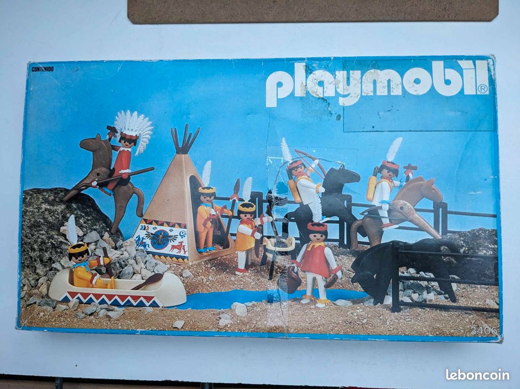 Toile De Tipi Playmobil Vintage - Référence 16341 - Pour Sets Indiens 3406, 3483, Etc. - Occasion
