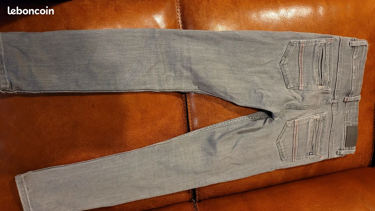 Jean skinny gris 10ans 140cm OKAIDI (image 3)