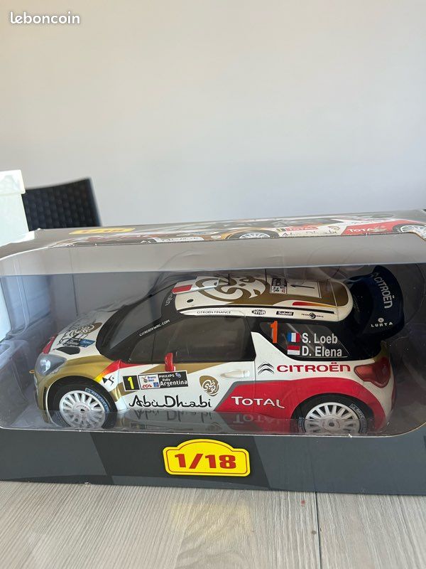 OPO 10 Voiture Miniature DS3 WRC Loeb Elena Rallye Alsace 2012 - Échelle 1/24
